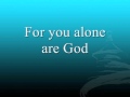 Marvin Sapp You Are God Alone