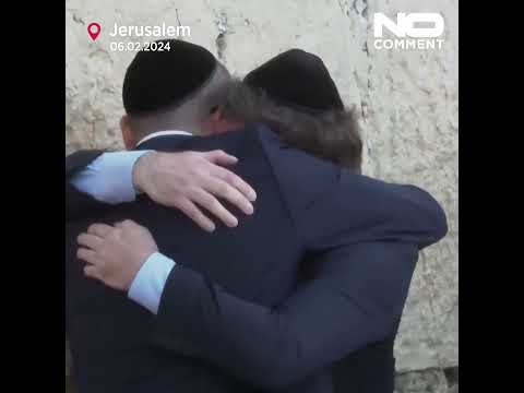 Argentina’s President Javier Milei appears emotional as he visits Jerusalem's Western Wall