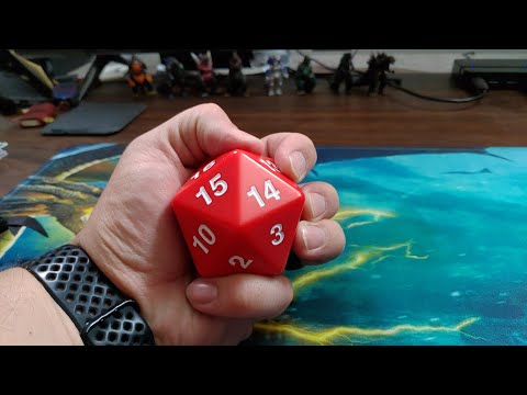 GIANT 55mm d20 dice - review