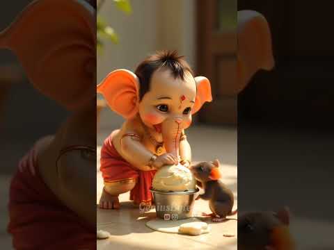 Ganpati Bappa Morya 🙏❤️#ganesh#ganpati#icecream#fight#love#cute#trending#shorts
