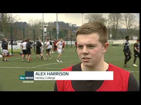 Henley College/London Wasps AASE rugby squad filmed by ITV's Meridian News