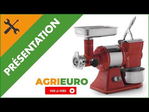 Présentation du Hachoir à viande électrique FAMA TG12 RETRÒ - Avec râpe intégrée