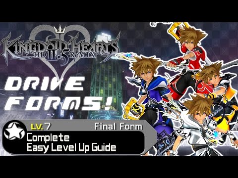 Kingdom Hearts HD 2.5 ReMIX - COMPLETE GUIDE: Drive Forms Easy Level Up (All Forms) (KH2 FM)