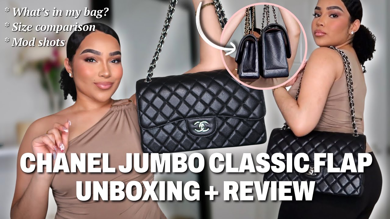 CHANEL JUMBO CLASSIC FLAP UNBOXING REVIEW | What’s In My Bag, Size Comparison, Mod Shots