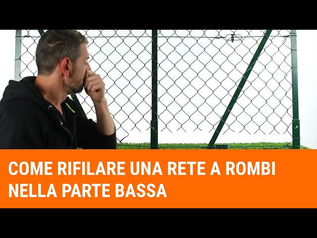 Come rifilare una rete a maglia sciolta nella parte bassa