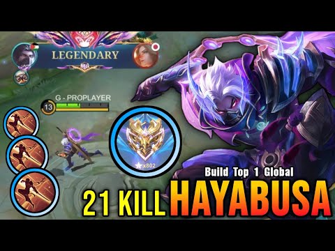 Finally 800+ STARS!! 21 Kills Hayabusa Shura Monster Jungler!! - Build Top 1 Global Hayabusa ~ MLBB