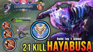 Download lagu Finally 800  STARS!! 21 Kills Hayabusa Shura Monster Jungler!! - Build Top 1 Global Hayabusa ~ MLBB mp3