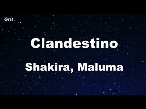 Clandestino - Shakira, Maluma Karaoke 【No Guide Melody】 Instrumental