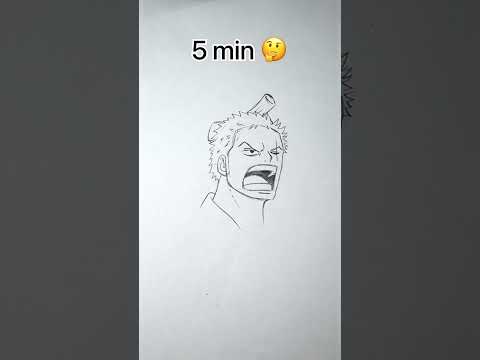 How to Draw Zoro in 10sec, 10mins, 10hrs #shorts