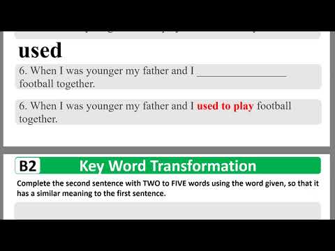 Lesson 2 Key Word Transformation