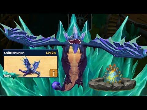 Snifflehunch max level 124 titan mode-rare dragon//Dragons rise of Berk