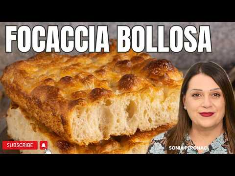 Focaccia bollosa: esterno croccante, cuore nuvola! Pochi ingredienti, tutti la vogliono!