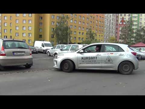 The hardest perpendicular parking is facing right. Kursant-Andrzej Driving School [Driving Lessons]