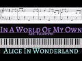 In A World Of My Own From Disney S Alice In Wonderland Piano Cover By Pianotato