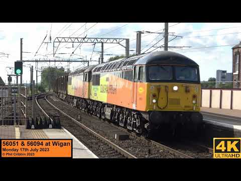 56051 & 56094 on the Log Train - 17th July 2023