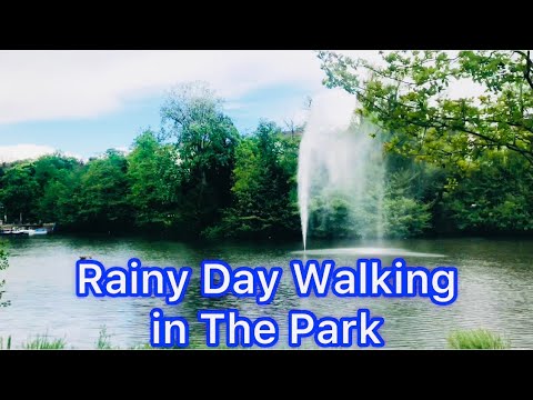 Rainy Day Walk in the Park Germany ! Rainy day walking in Kurpark in Wiesbaden Germany
