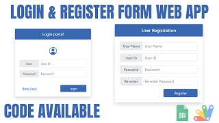 How to create Login and Register Form using Google Appscript ? | with free source code #4080