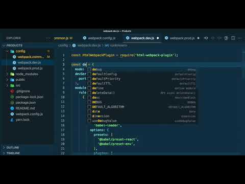 webpack configuration for common prod and dev