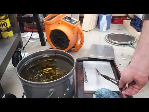 Heat treating O1 Tool Steel: First batch of Get Off Me Tool No.1 Stubby "Ultralite".