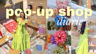 HOT summer pop-up shop vlog! // how I set up & break down my vendor booth, small business owner vlog