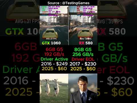 RX 580 Vs GTX 1060 in 2025 ✅ #Gaming #pcgaming #Nvidia #AMD #Geforce #pcbuild #budgetgaming #gpu