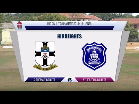St. Joseph's vs S. Thomas' Highlights | U19 Division 1 Tournament 2018/19 Final