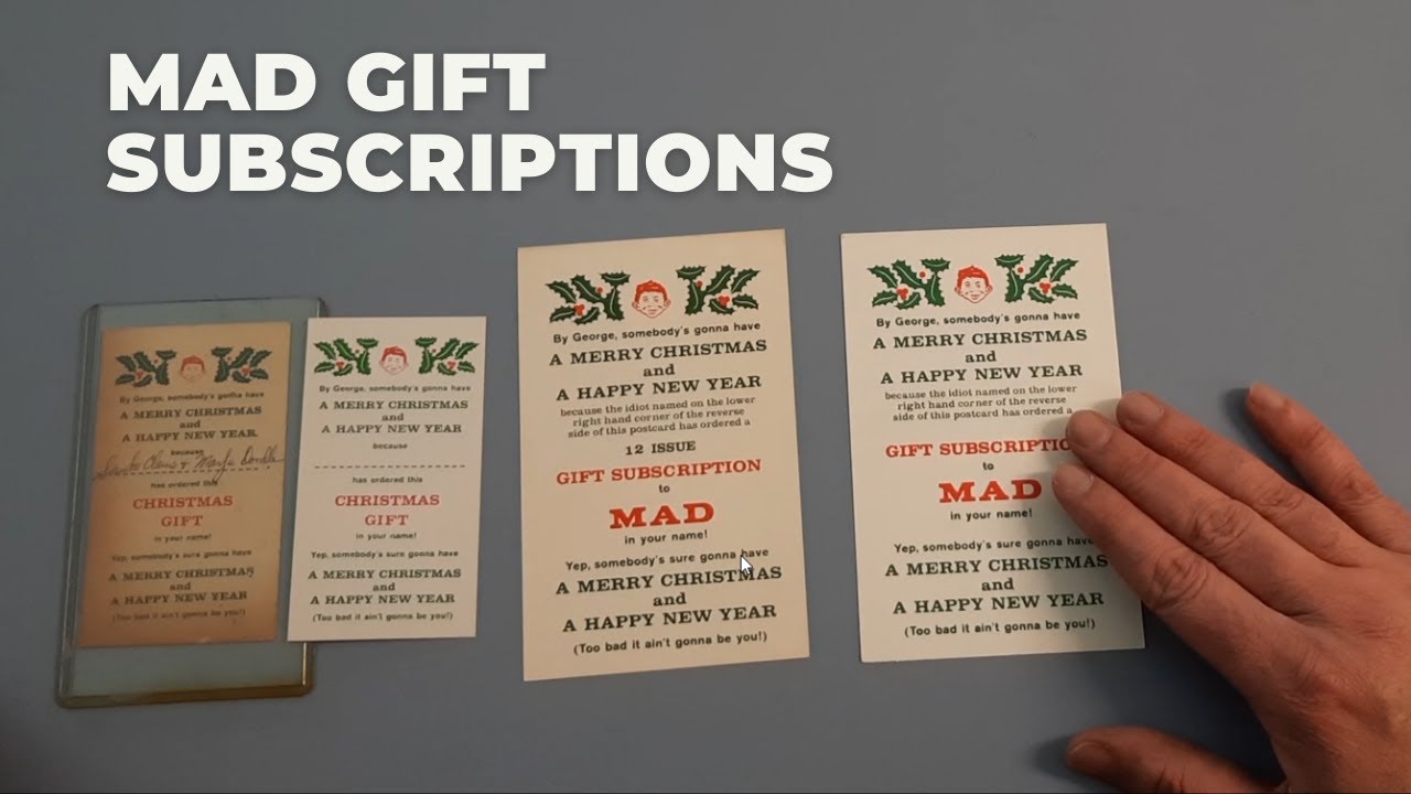 Mad Magazine Gift Subscription tags | Alfred E Neuman