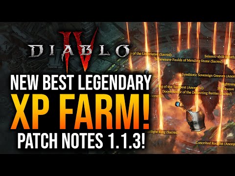 Diablo 4 - NEW Best Legendary & XP Farm! PATCH 1.1.3!