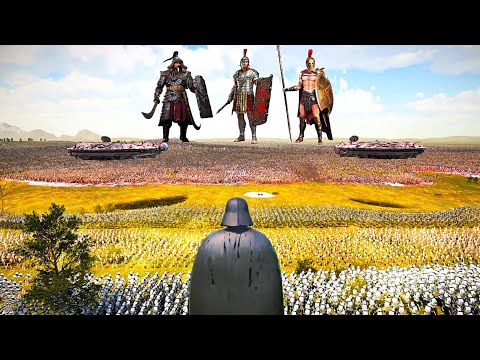 6,000,000 Romans, Spartans & Mongol Invade DARTH VADER Base - Ultimate Epic Battle Simulator 2