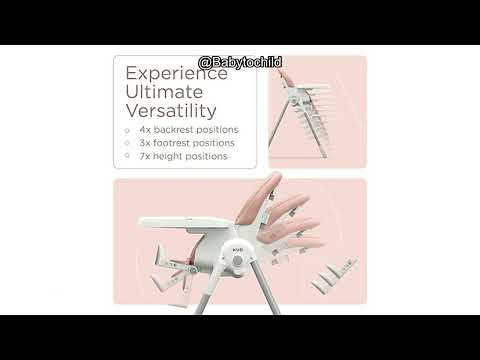 KUB Foldable Baby High Chair for Family (Black& Wood-Printed Metal) video review thumbnail