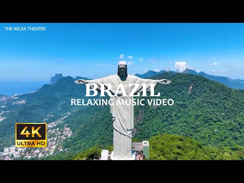 FLYING OVER BRAZIL (4K UHD) - Relaxing Music Along With Beautiful Nature - 4K Video Ultra HD