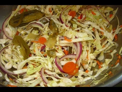 CURTIDO DE REPOLLO / COL PARA PUPUSAS O ANTOJITOS - Recetas de Aleliamada.