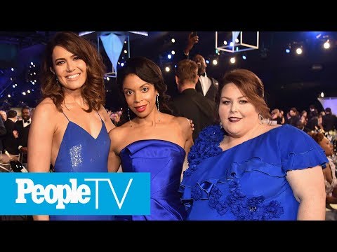 Susan Kelechi On Matching With Chrissy Metz & Mandy Moore In Blue Gowns At SAG Awards | PeopleTV