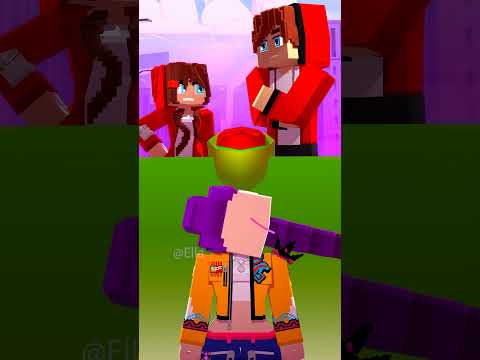 MAIZEN - Fix Face with JJ and JJ GIRL? (Minecraft Animation) #minecraft #maizenminecraft  #animation