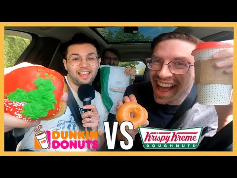 Dunkin Vs Krispy Kreme HOLE OFF- The Try Pod Ep. 314