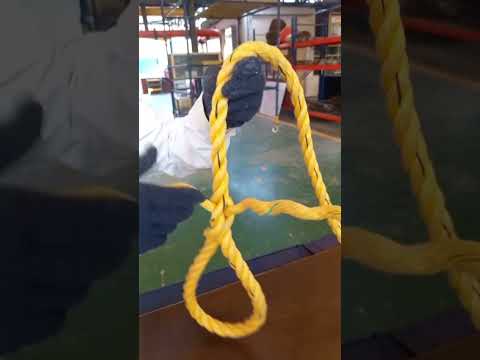 Eye splice on fiber rope