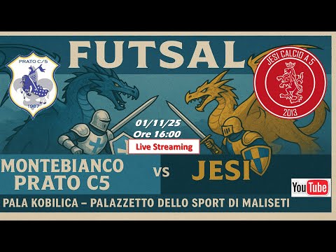 SERIE A2:   MONTEBIANCO PRATO C5 vs JESINA (LIVE STREAMING)