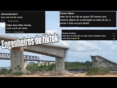 Engenheiros de tiktok sobre a ponte estreito maranhao