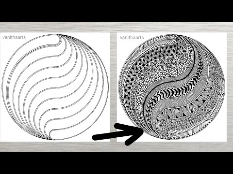 Zentangle Art How to Draw a Dog step by step easy tutorial dog drawing doodle vanithaarts