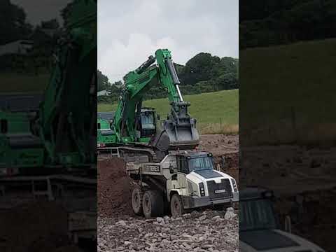 Terex 300 been loaded by a liebherr 70 tonne!