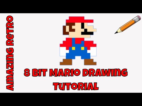 |Draw Super Mario characters|Draw 8 Bit Mario|How to draw ...