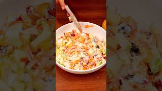 Creamy Pineapple Carrot Fruit Salad 🍍🥗 #FruitSalad #HealthyRecipes #QuickMeals