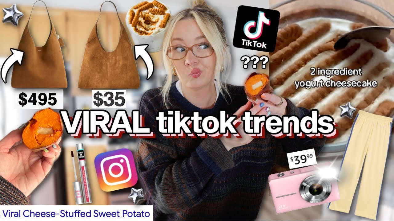i tested 6 *VIRAL* (overhyped) tiktok trends so you don't have to (coach DUPE, yogurt cheesecake?)