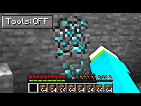 How Hard Is Minecraft Hardcore WITHOUT Tools?