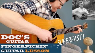 Trying to Fingerpick as Fast as Doc Watson! | “Doc’s Guitar” - Bluegrass Guitar Lesson With Tab