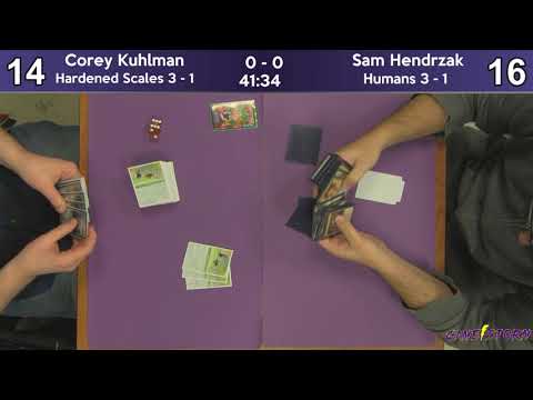 Corey Kuhlman (Hardened Scales) vs Sam Hendrzak (Humans) - Sunday Night Modern 12/23/18