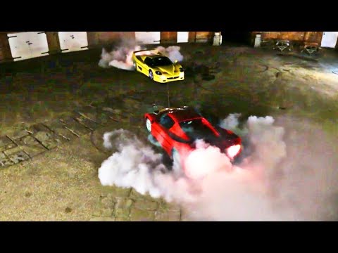 Ferrari F50 Supercar Burnout & Drifting