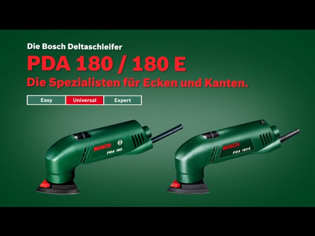 Video teaser for Bosch stellt vor: Deltaschleifer PDA 180 und PDA 180 E
