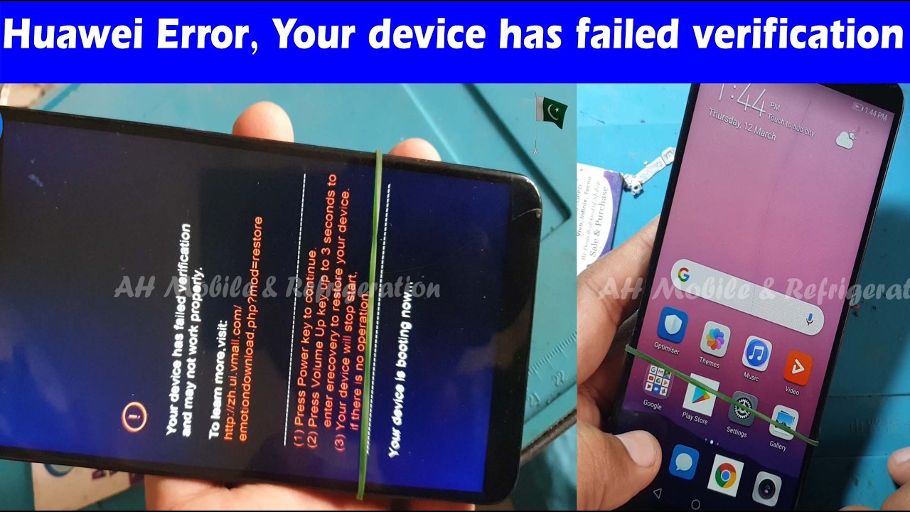 All Huawei Error, Your device has failed verification, Rescue Error Mode Problem Solution