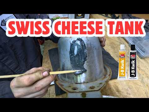 This Honda Tank Was Swiss Cheese… Can JB Weld Save It?
